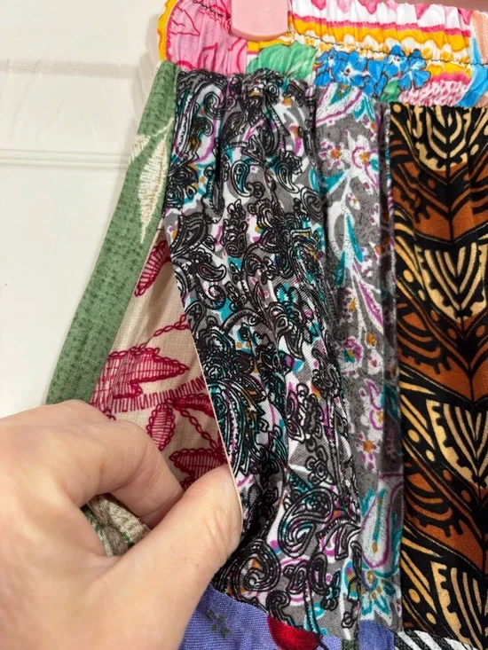 Patchwork Multicolor Boho Joggers - Picture 6 of 8